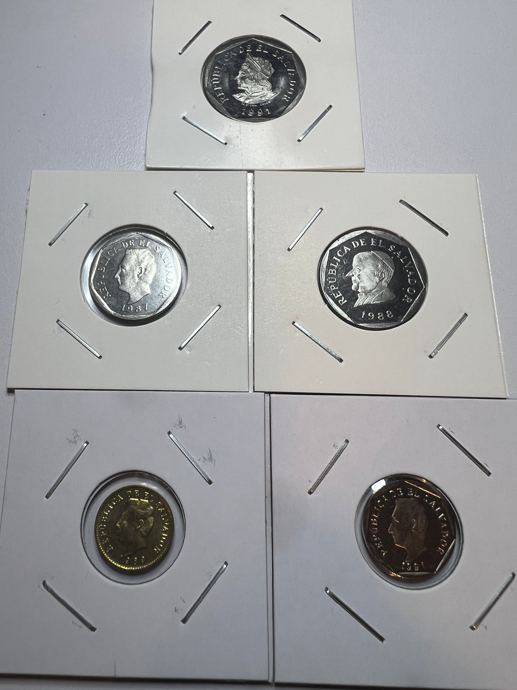 Lote de 5 Monedas UNC