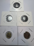 Lote de 5 Monedas UNC