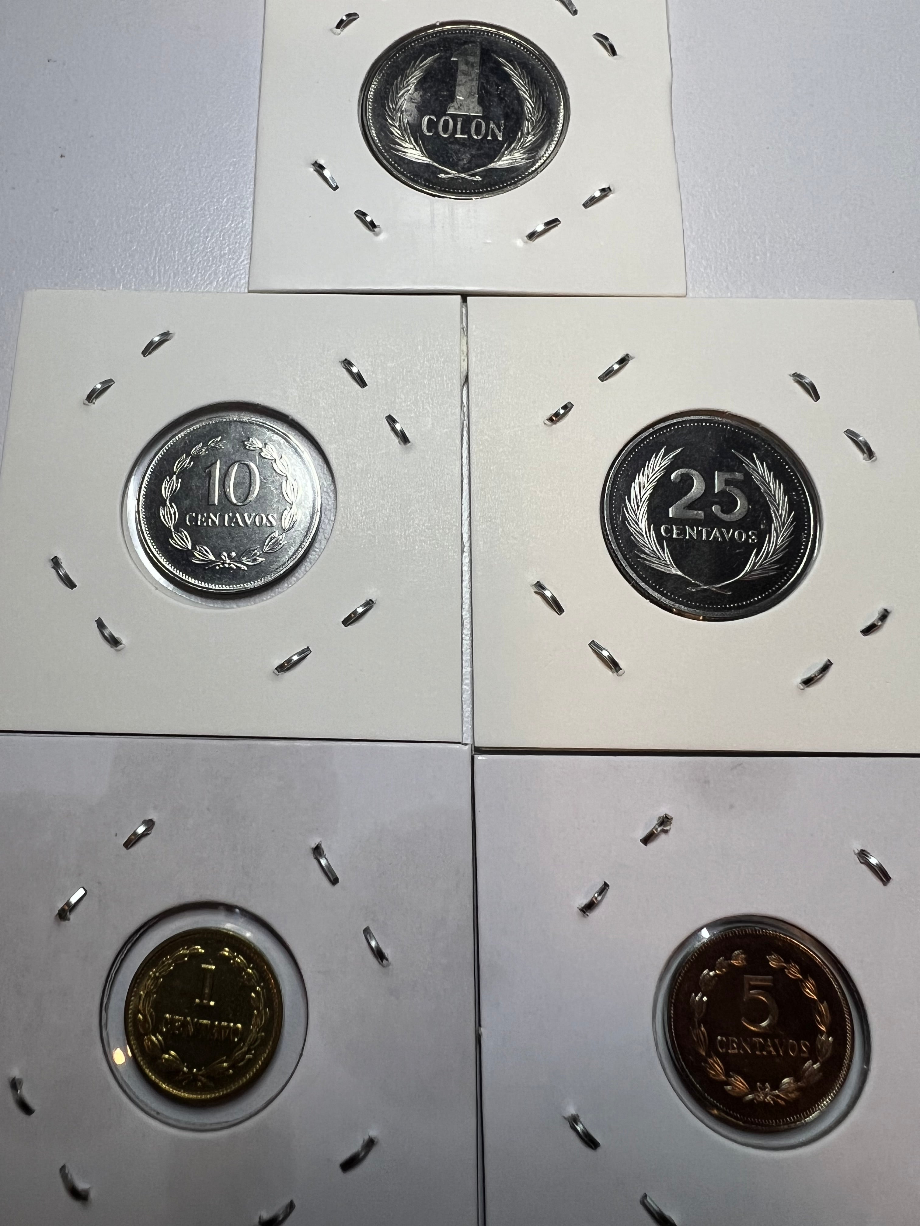 Lote de 5 Monedas UNC