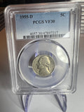 1955-D 5C PCGS VF30