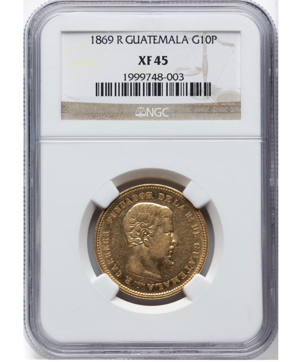 10 Pesos Rafael Carrera 1869-R