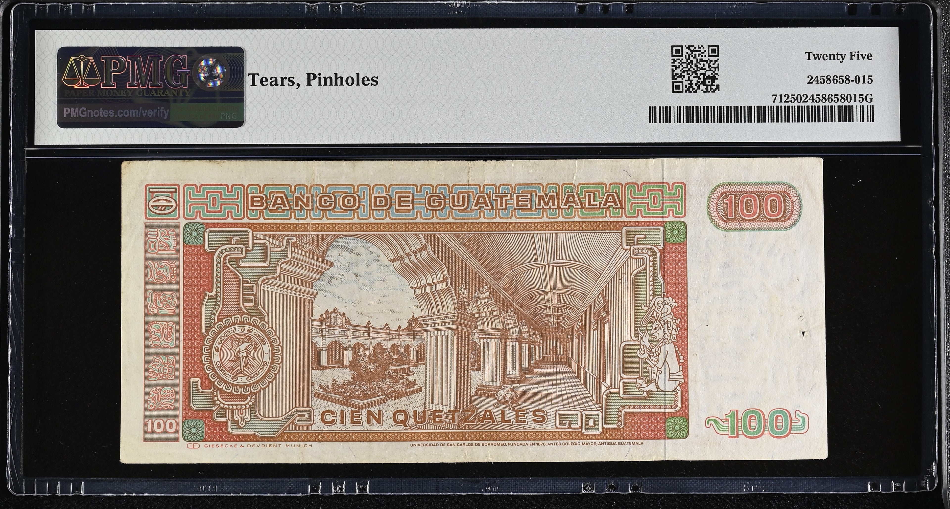 100 quetzales 1987