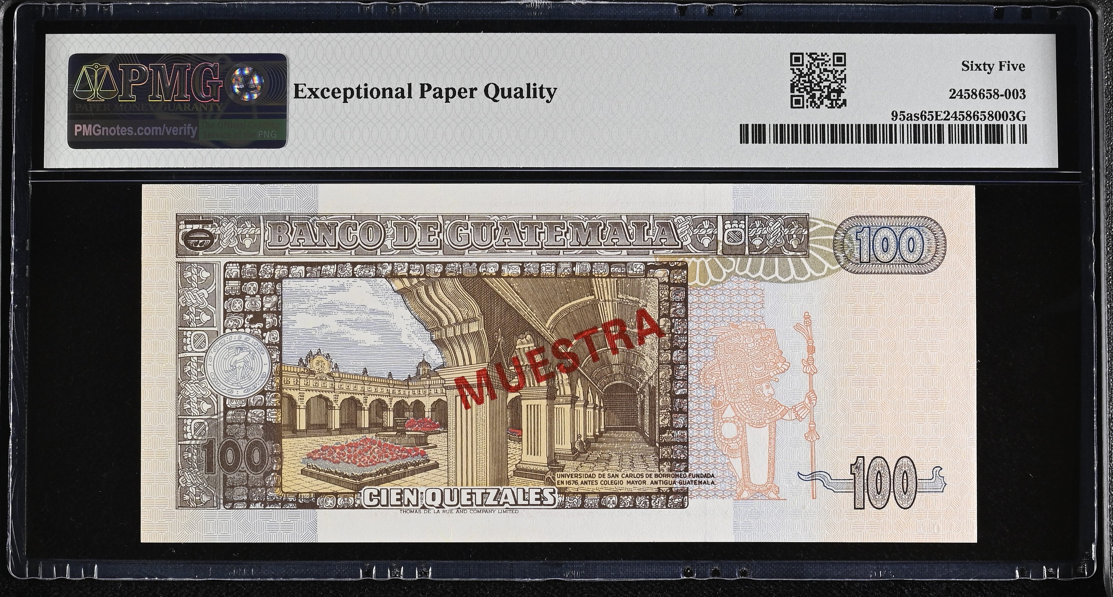 100 quetzales Specimen 1994 Top Pop