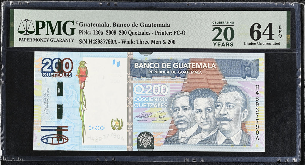 200 quetzales 2009