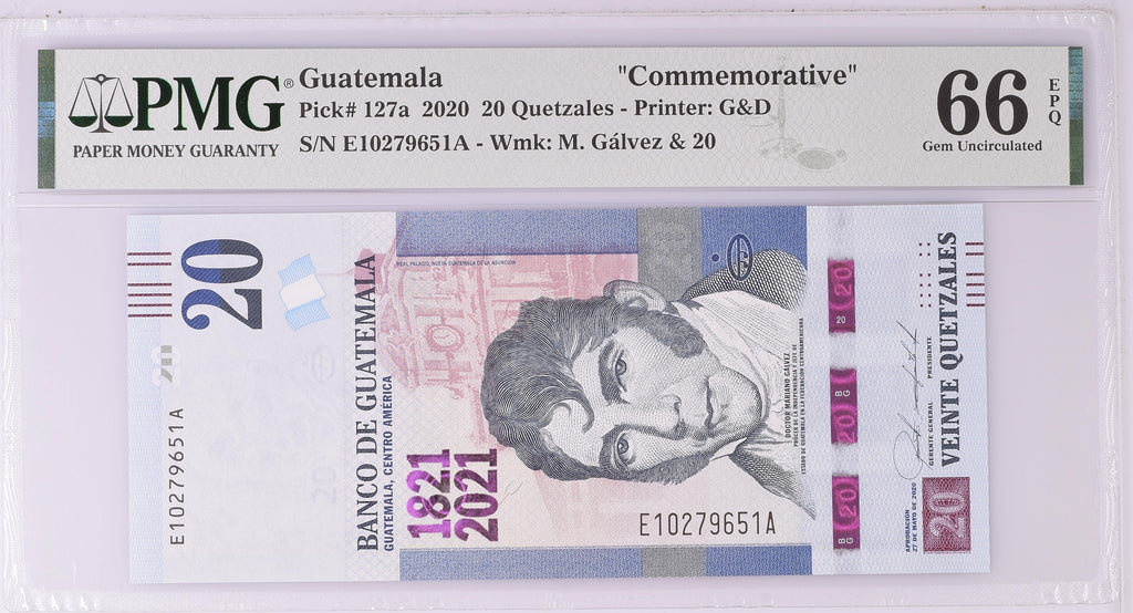 20 quetzales 2020 conmemorativo