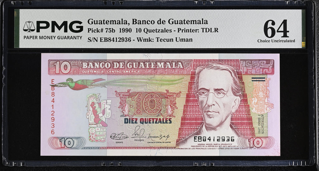10 quetzales 1990