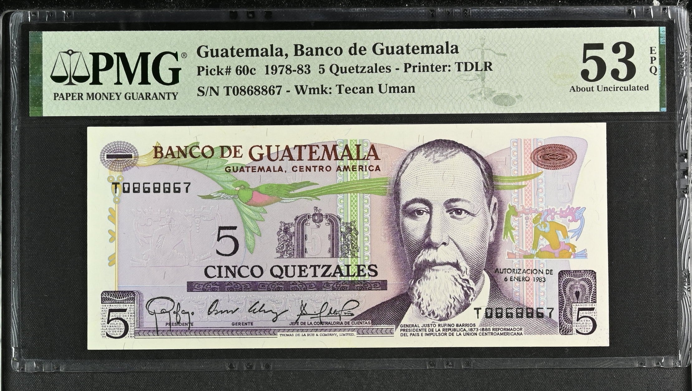 5 quetzales 1983