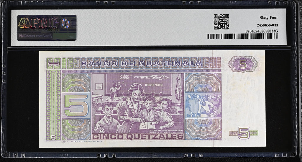 5 quetzales 1988
