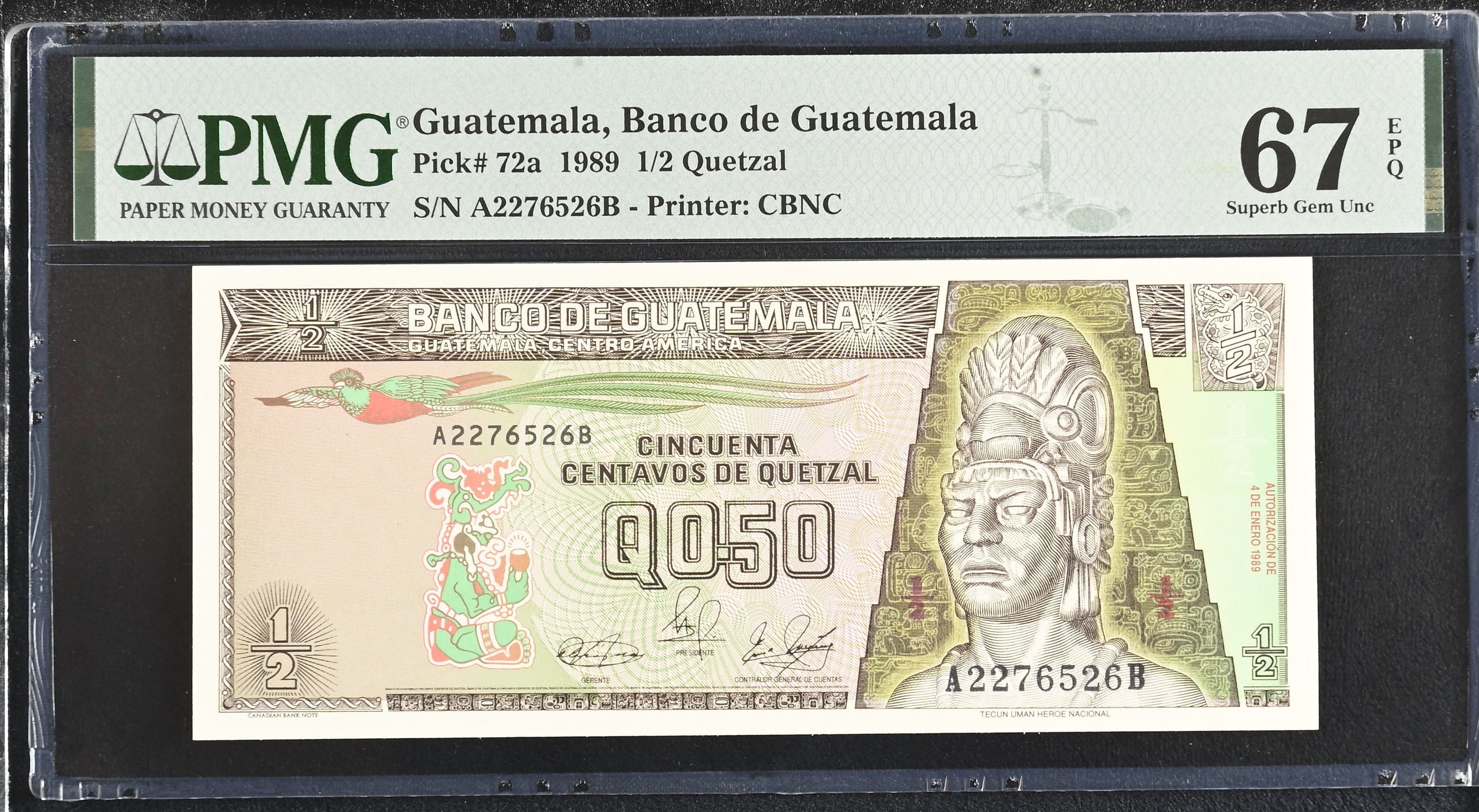 50 centavos de quetzal 1989