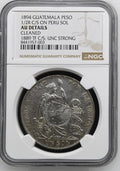1894 Guatemala Peso 1/2R C/S on Peru Sol