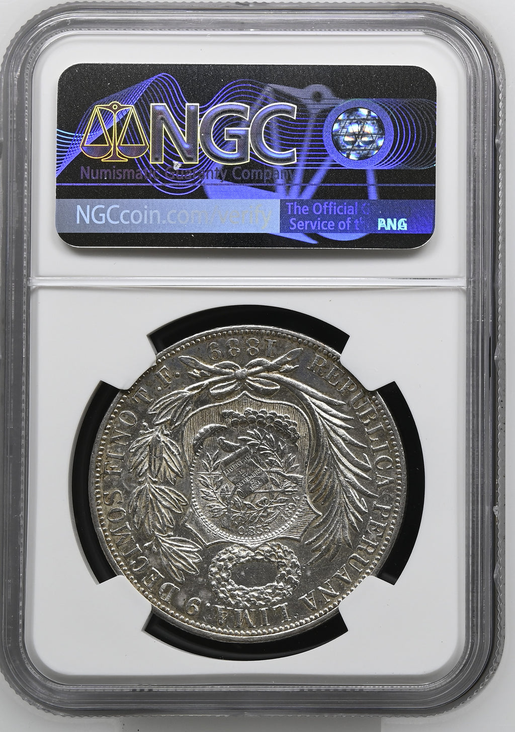 1894 Guatemala Peso 1/2R C/S on Peru Sol