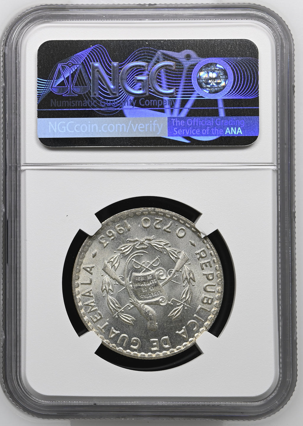 1963 Guatemala 50 centavos