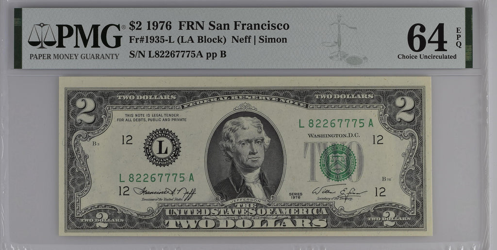 2 dólares 1976
