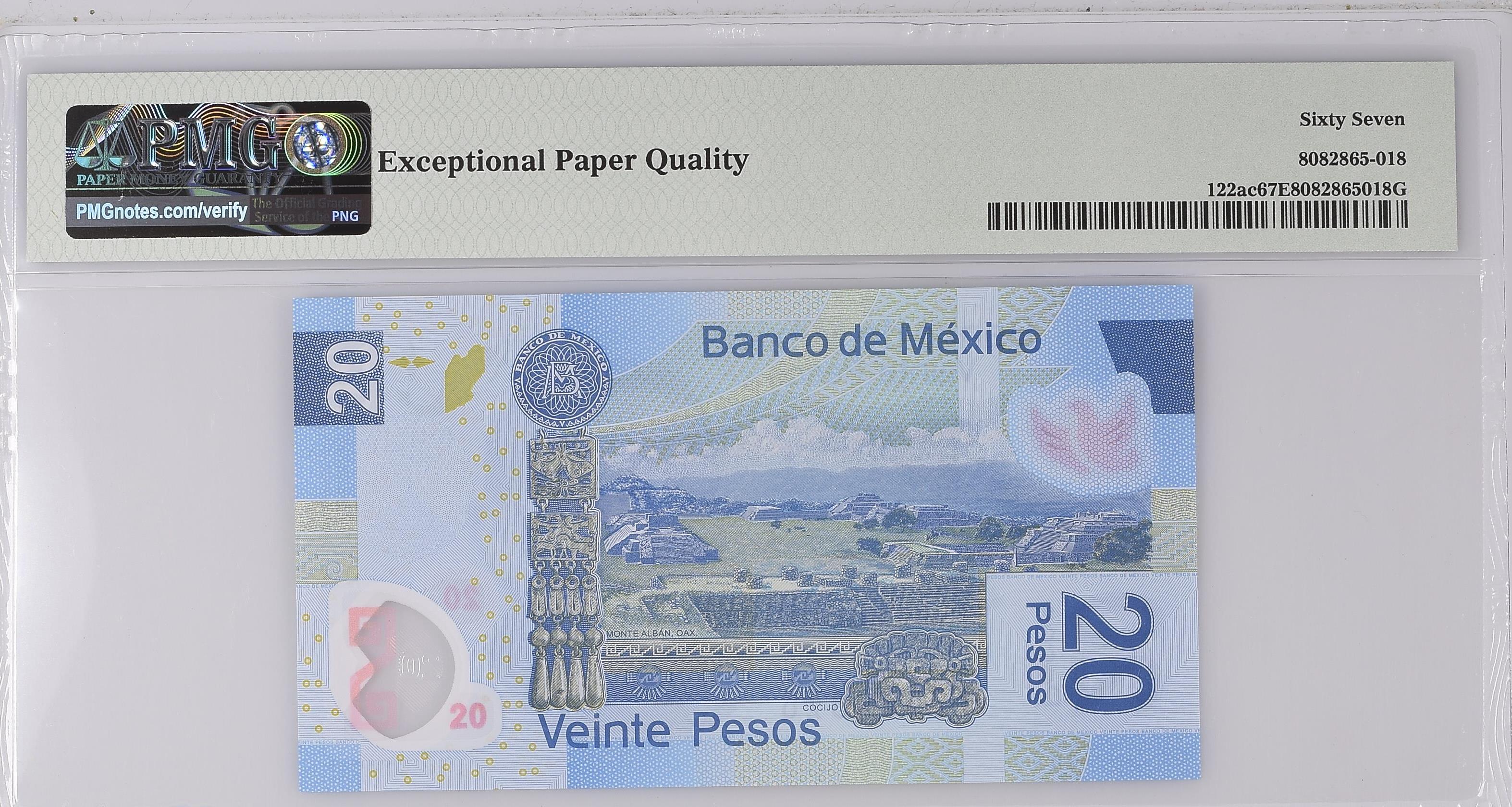 20 Pesos 2016 Banco de México