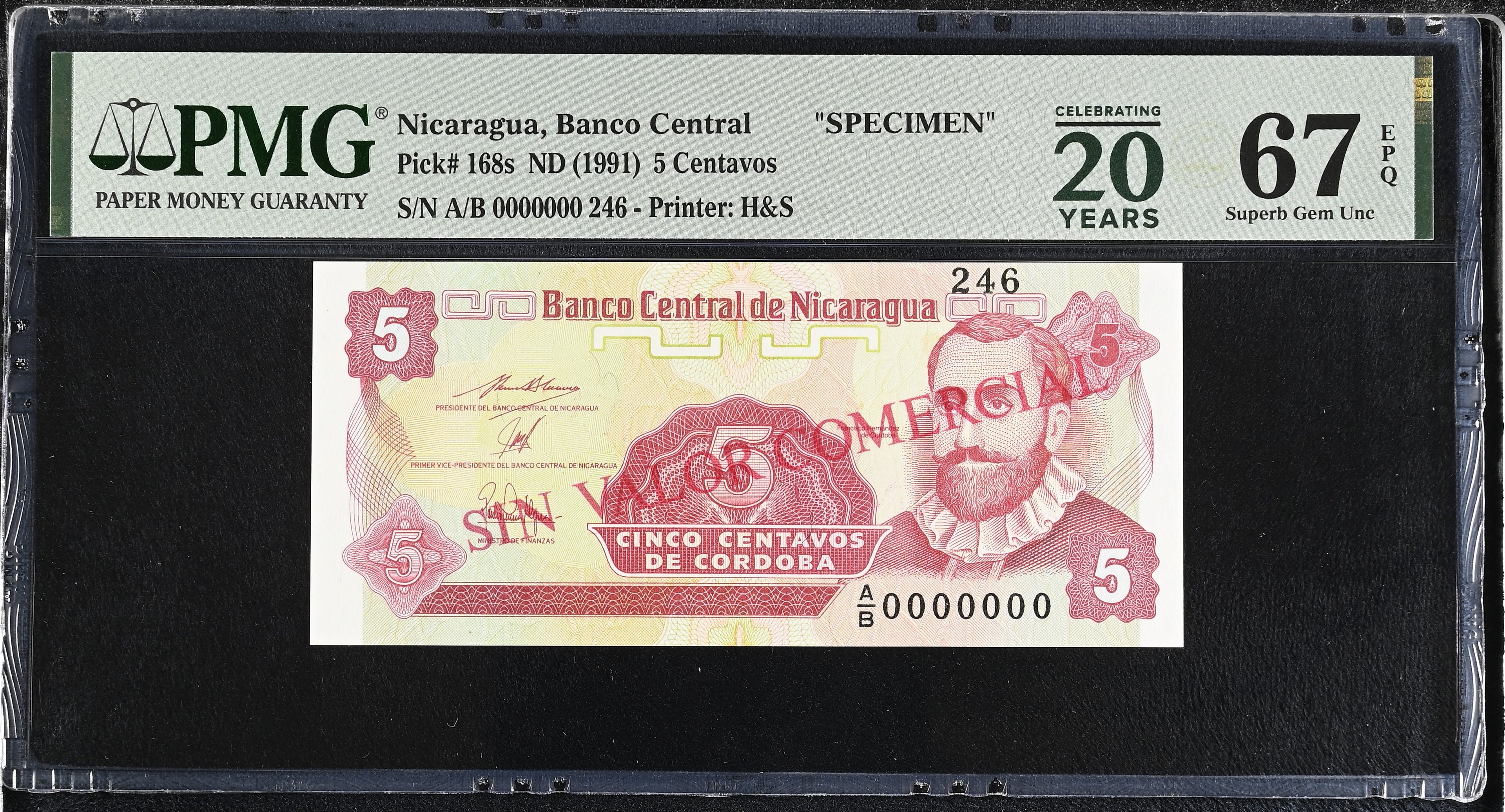 5 Centavos ND (1991) SPECIMEN