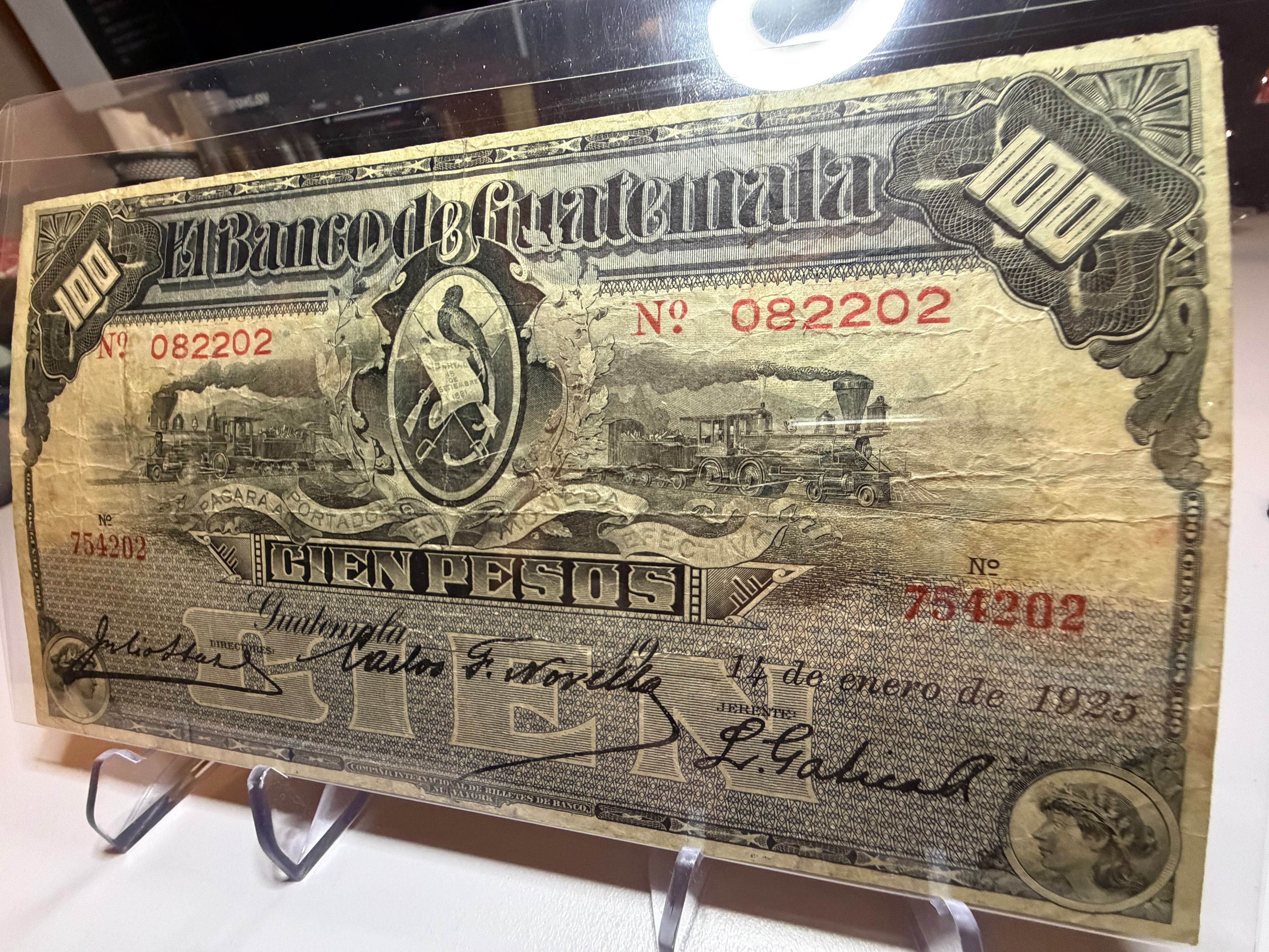 100 Pesos Ferrocarriles 1925