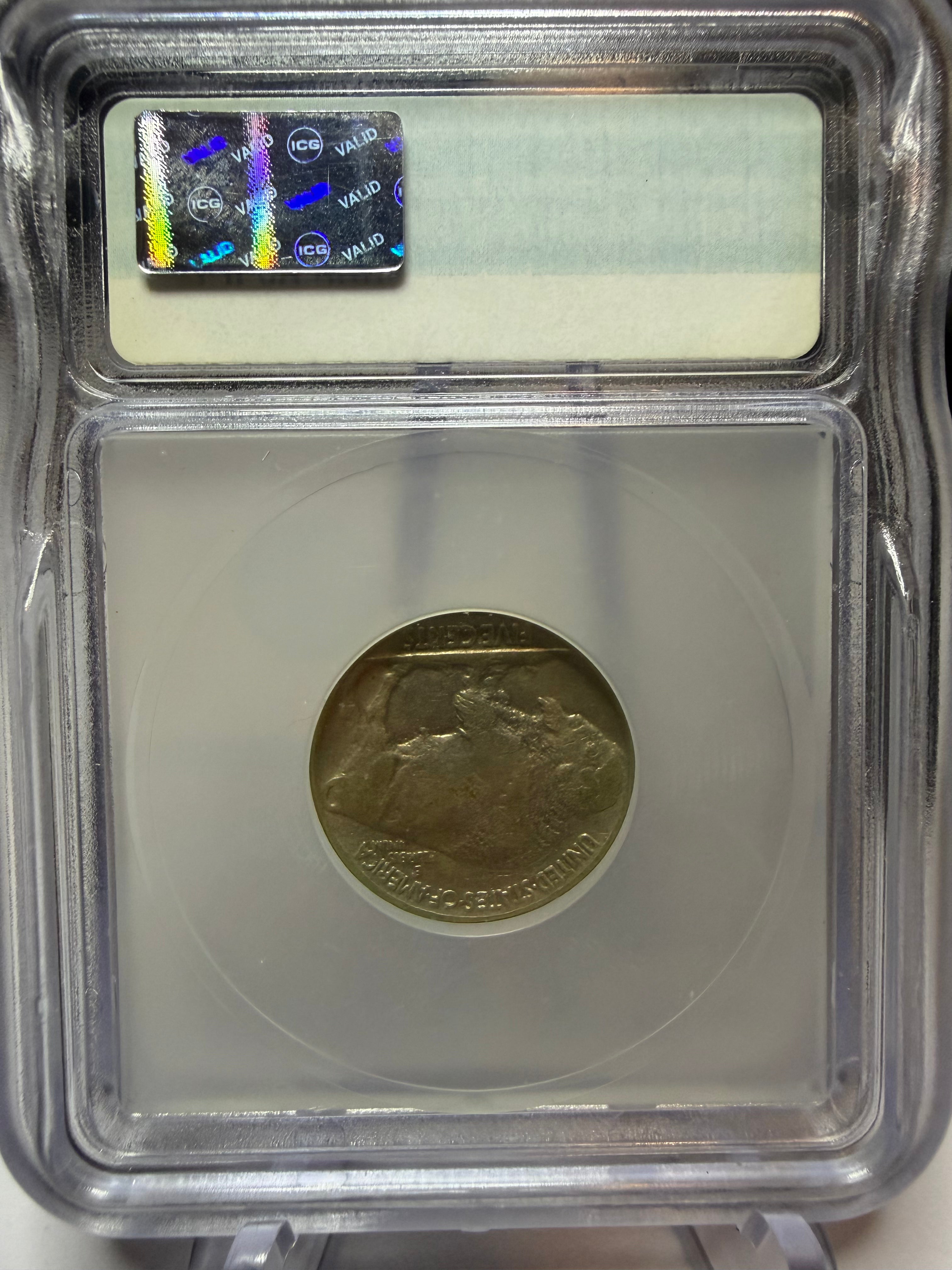 1935 5 Centavos Buffalo Nickel ICG Authenticated