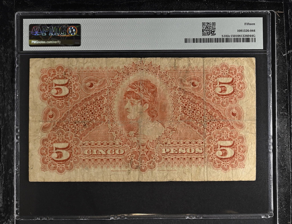 5 Pesos 1917 Banco Agrícola Hipotecario